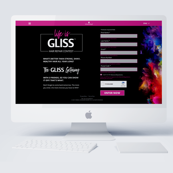 Gliss by Schwarzkopf - Contest Website