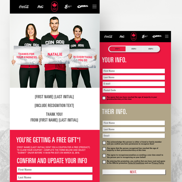 Be Canadian. Be Olympic. Contest Website